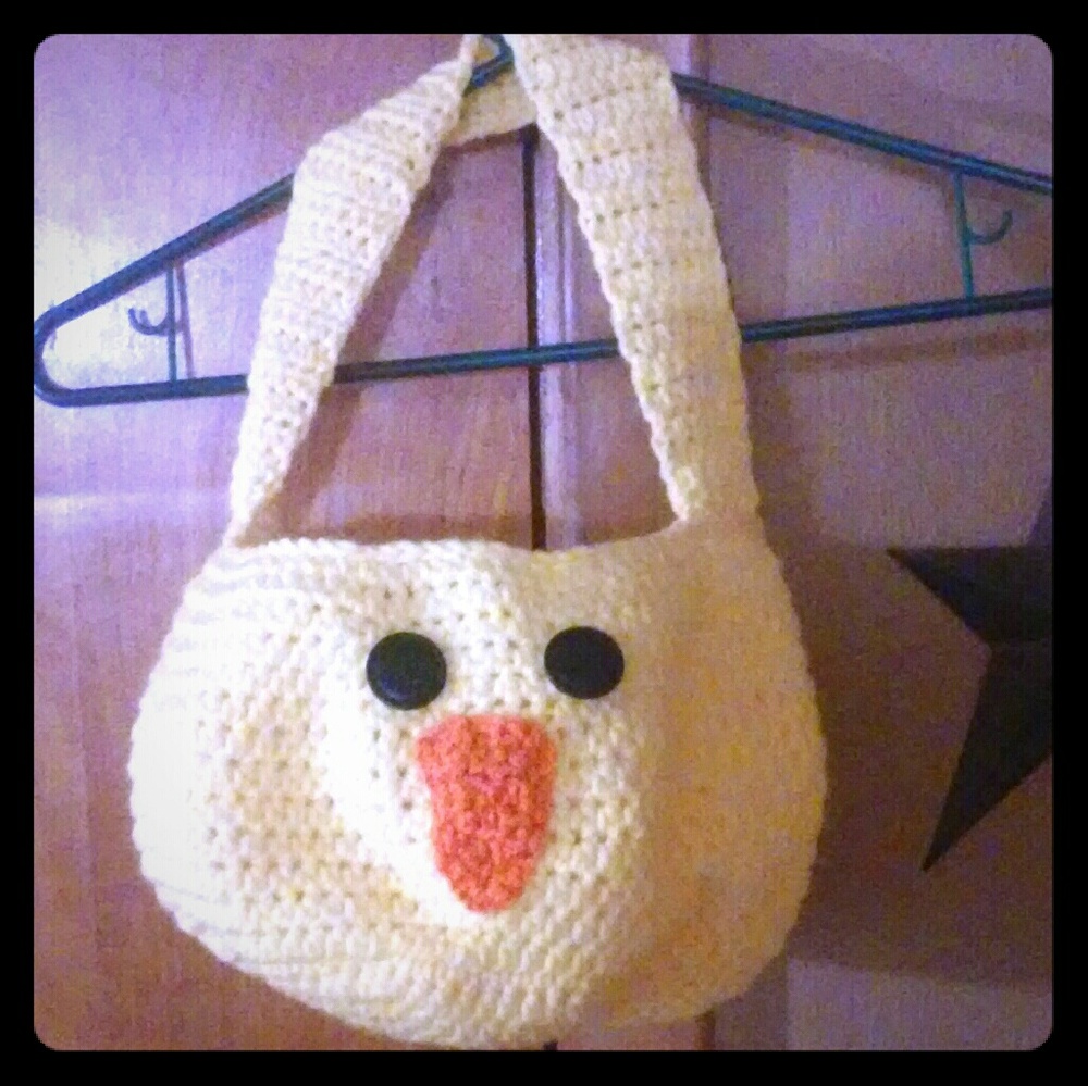 NWOT. Crochet chick Easter basket